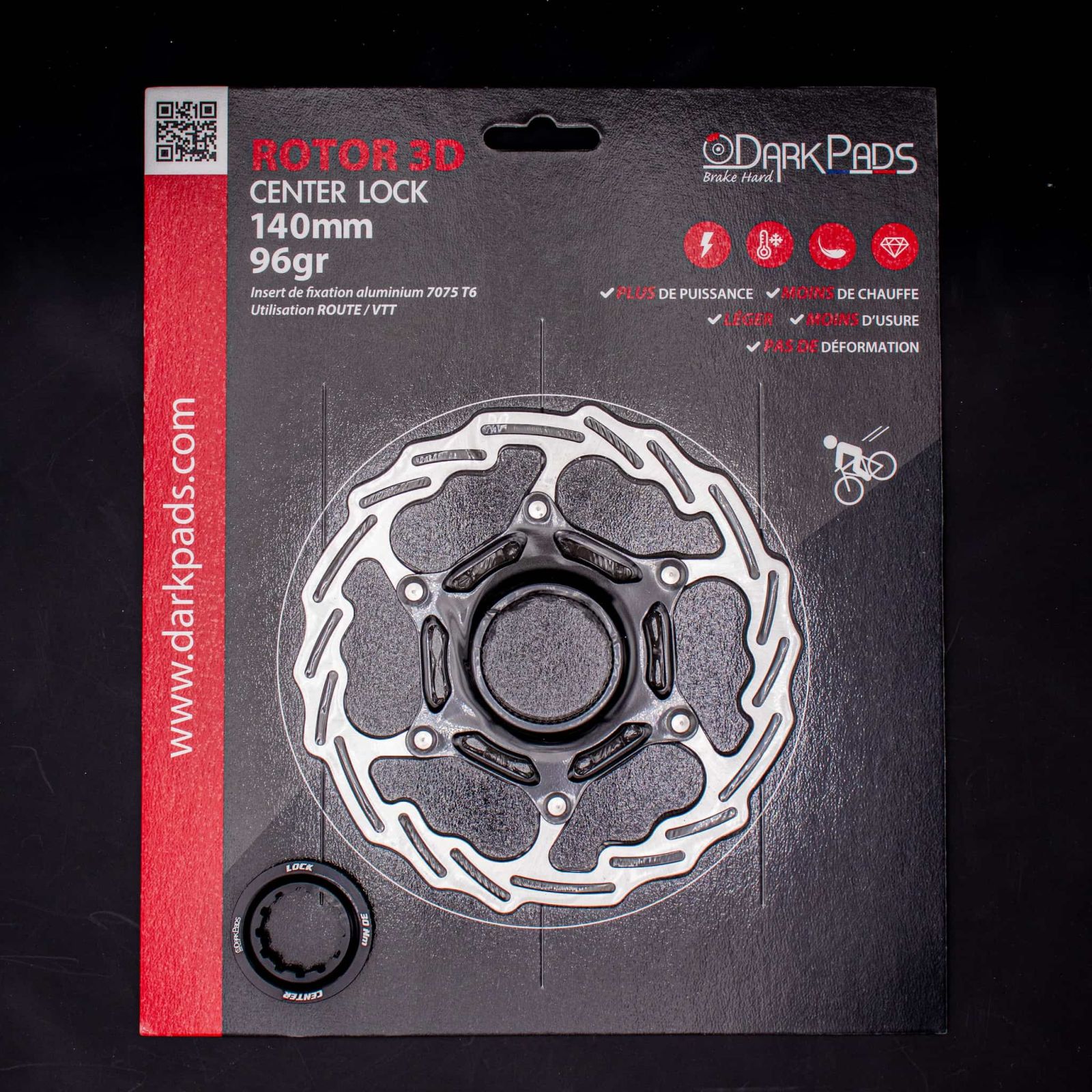 DarkPads ROTOR 3D CenterLock 140mm - 96gr