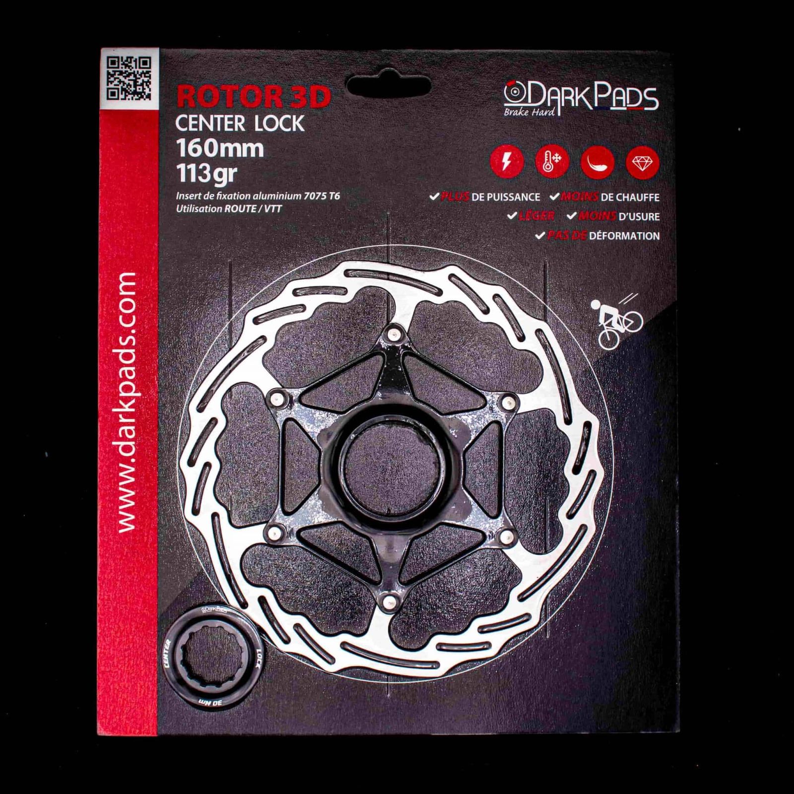 DarkPads ROTOR 3D CenterLock 160mm - 113gr